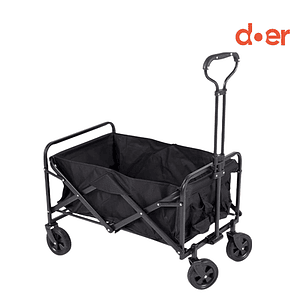 Carro para Compras Plegable Práctico y Resistente Negro