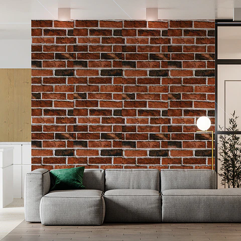 Plancha PVC Vintage Bricks para pared 122 x 244cm