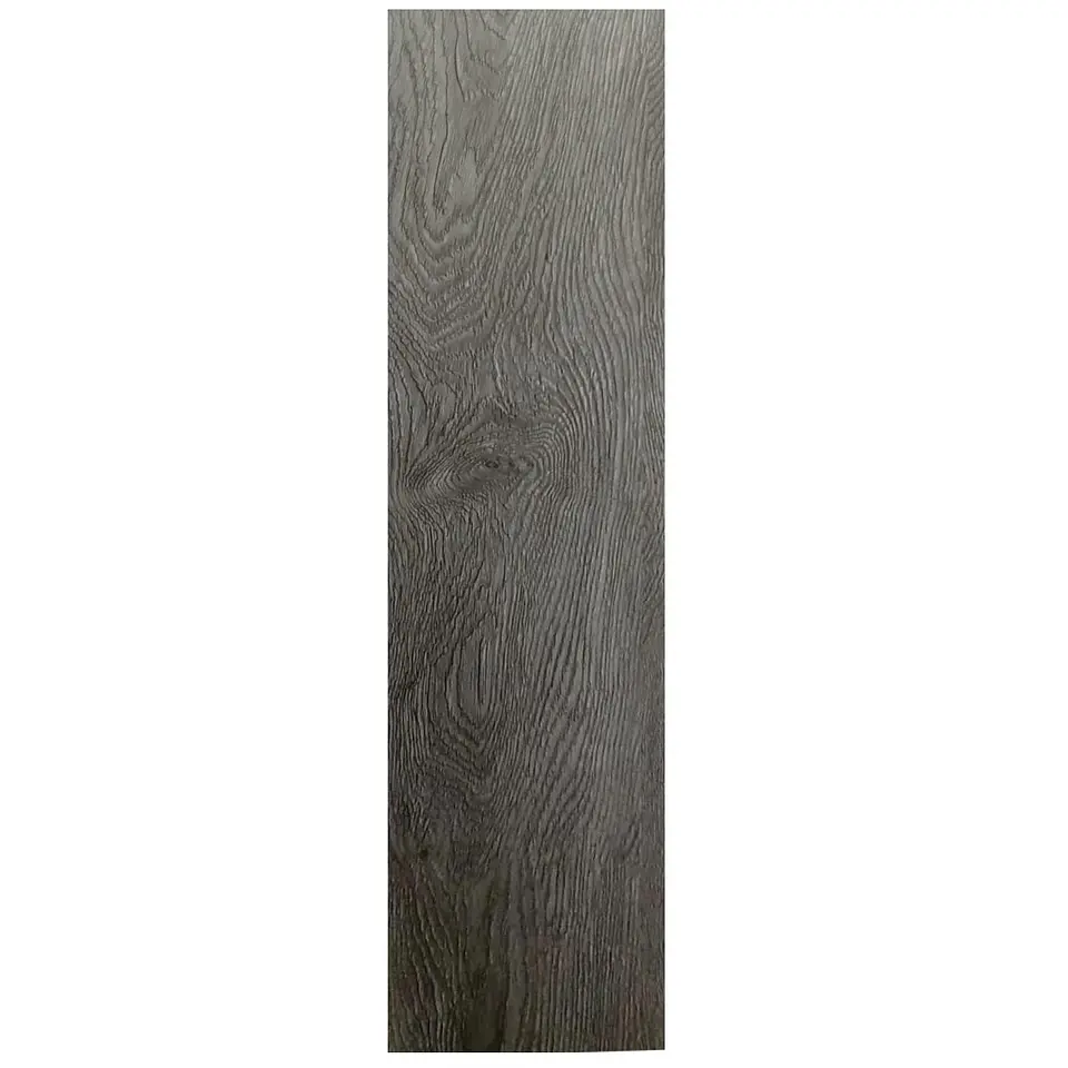 Piso Vinílico SPC Gris Biselado 2,24mt2, 5mm 122x18,4 cm 1