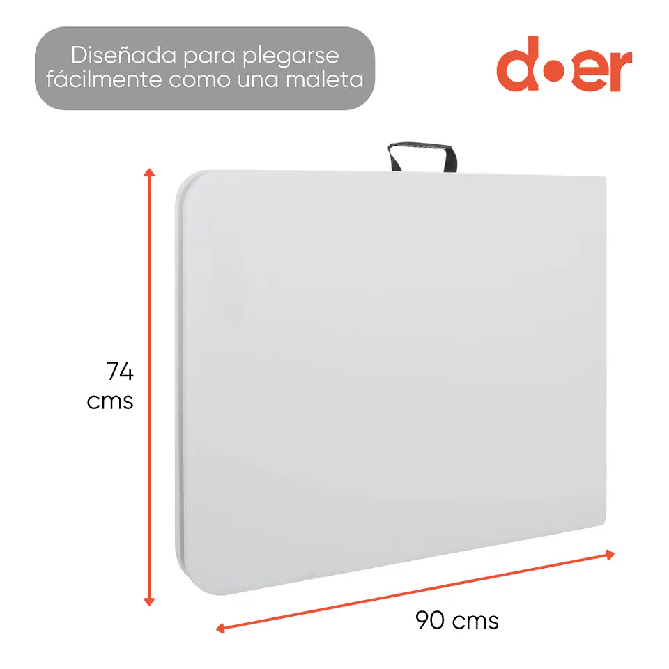 Mesa plegable Foldaway tipo maleta 180x74cms 4