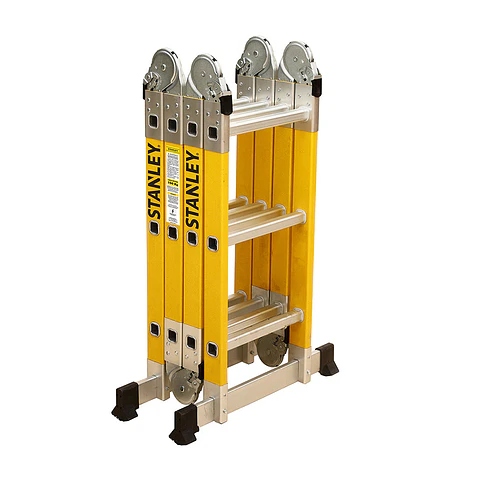 Escalera Stanley Articulada Dieléctrica 150Kg 4x3