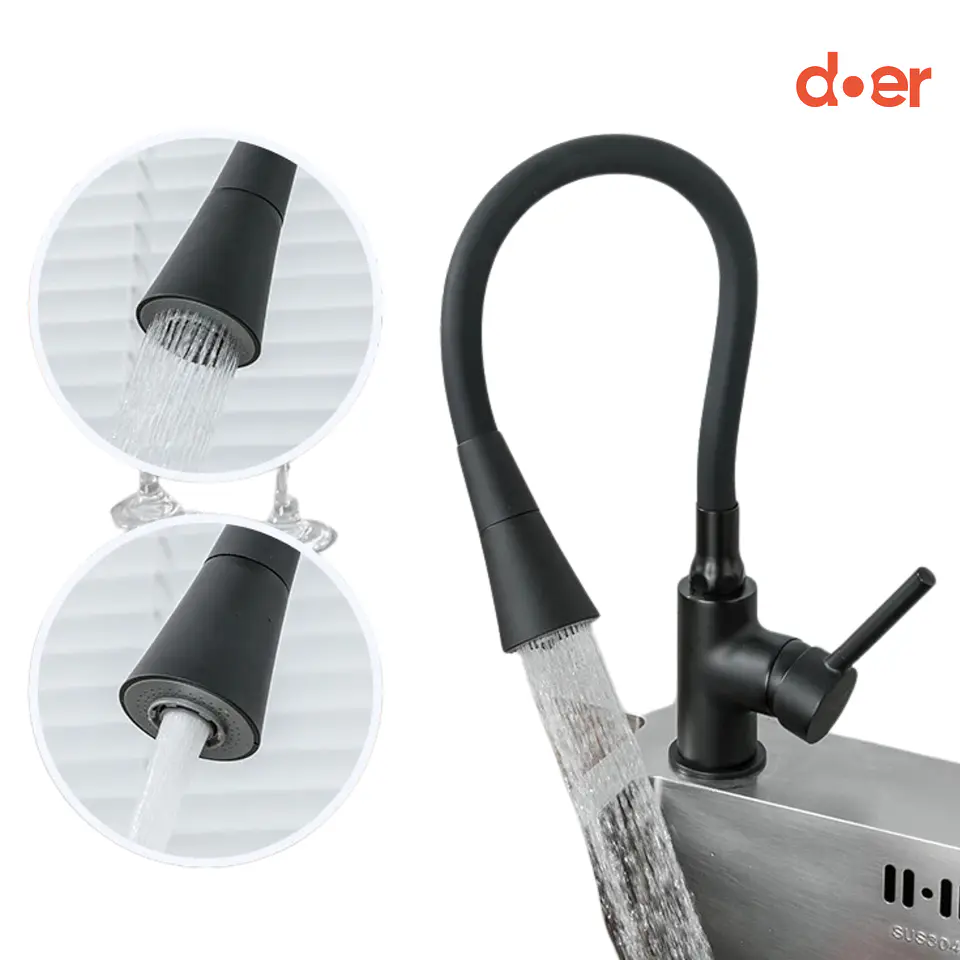 Monomando de Cocina Flexible Talacasto Negra 2