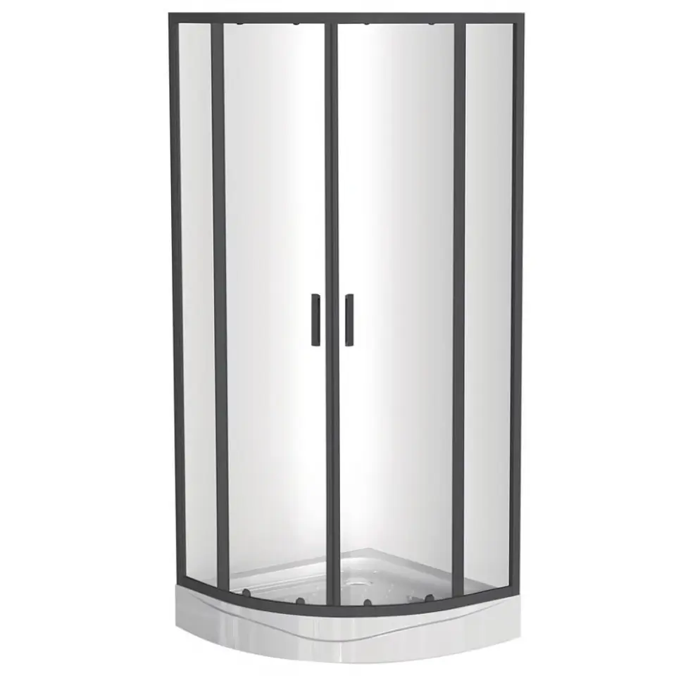Cabina de Ducha SHOWER CURVO 90 X 90 X 200CM MARCO NEGRO 1