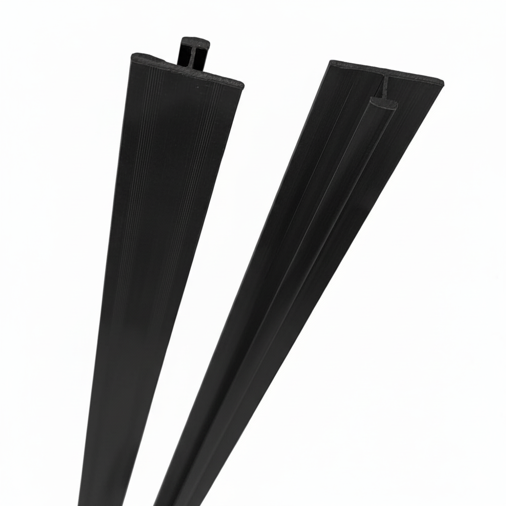 Perfil de Aluminio Negro, tipo "T" 2,45mt