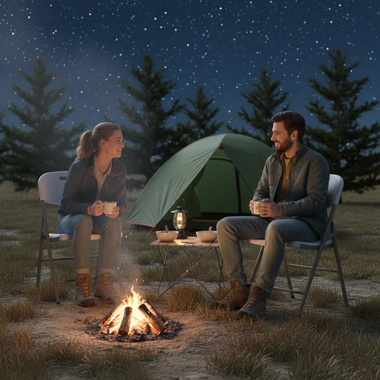 Silla plegable Foldaway blanca 3