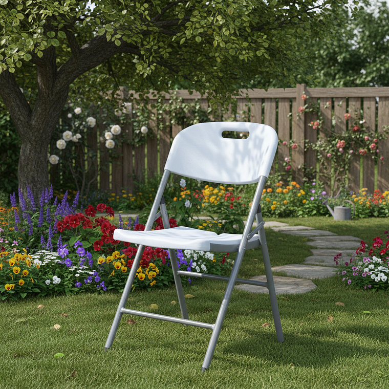 Silla plegable Foldaway blanca 2