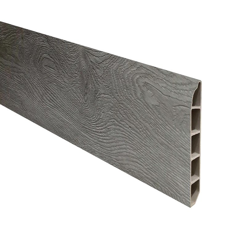 Guardapolvo Piso SPC, Gris Biselado, 2,4mt x 6cm, 12mm 1