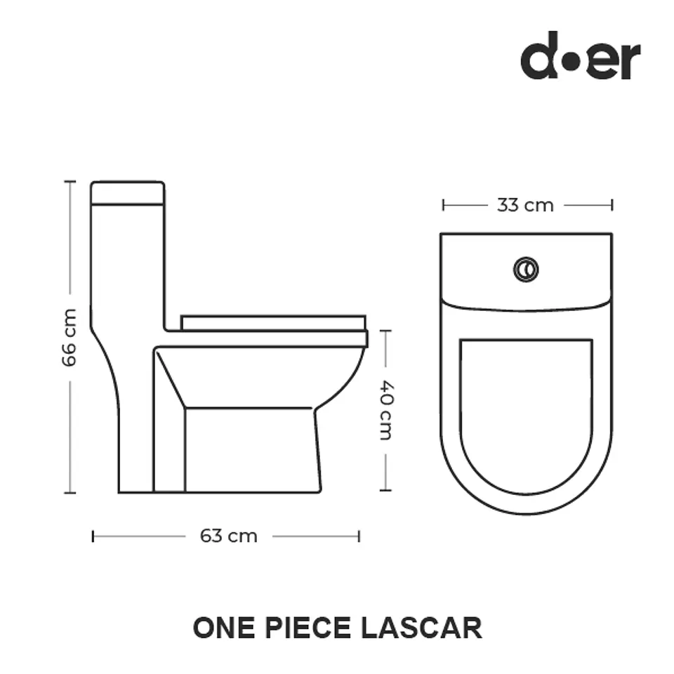 Wc One Peace Lascar Certificado, Descarga a Muro 4/6 Litros Blanco 3