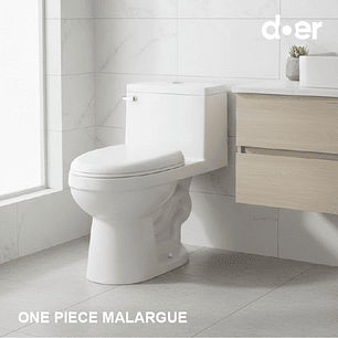 WC One Piece Malargue Doble descarga 4-6 litros Blanco