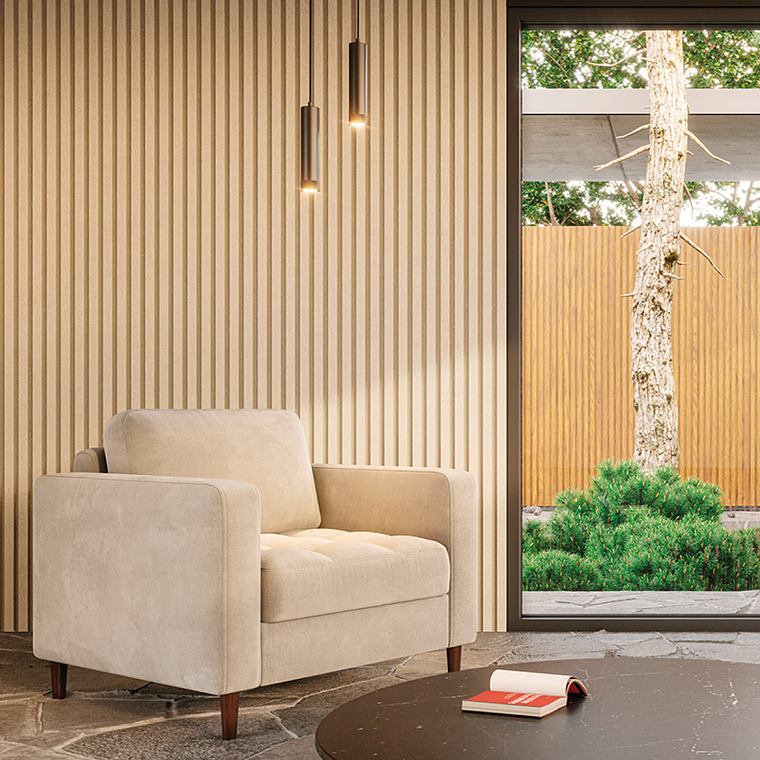 WallPanel WPC Decorativo Haya Beige, 240x16, 22mm 2