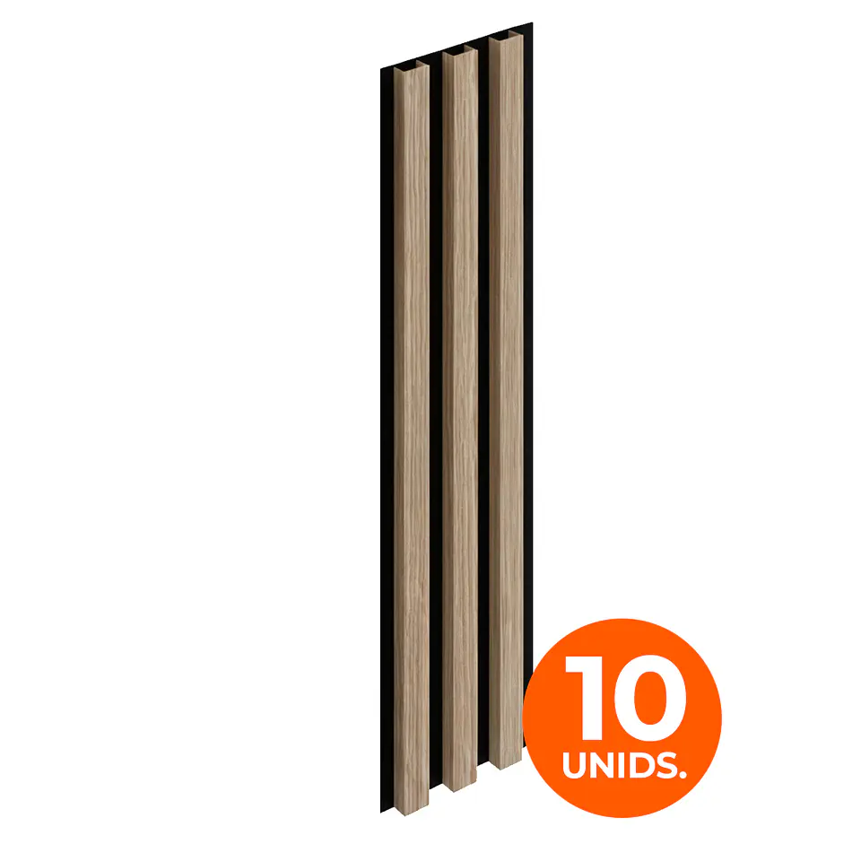 Wall Panel WPC Decorativo Roble Tostado, 240x16, 22mm, Caja 10 Unids. 1