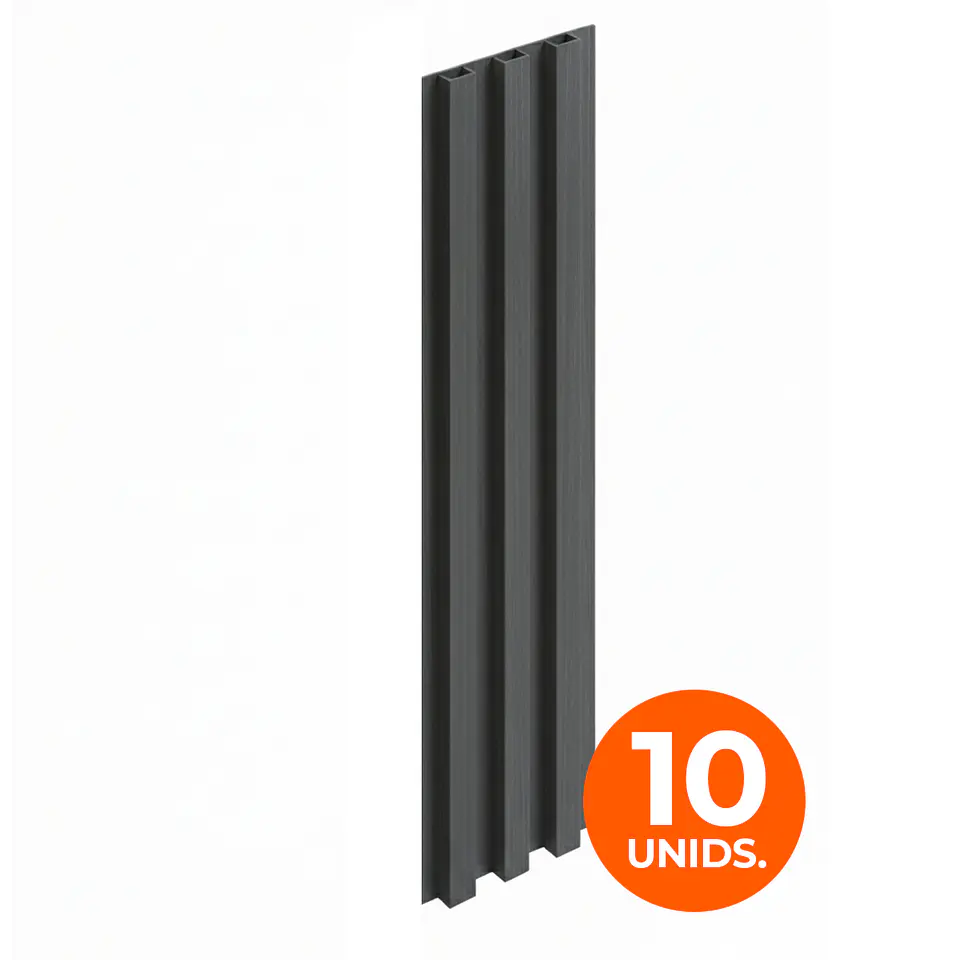 Wall Panel WPC Decorativo Negro Onix, 240x16, 22mm, Caja 10 Unids. 1