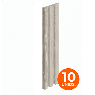 WallPanel WPC Decorativo Gris Ártico, 240x16, 22mm, Caja 10 Unids.