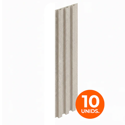 Wall Panel WPC Decorativo Gris Patagonia, 240x16, 22mm, Caja 10 Unids.