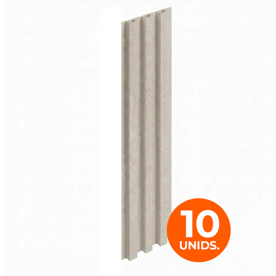 Wall Panel WPC Decorativo Gris Patagonia, 240x16, 22mm, Caja 10 Unids. 1