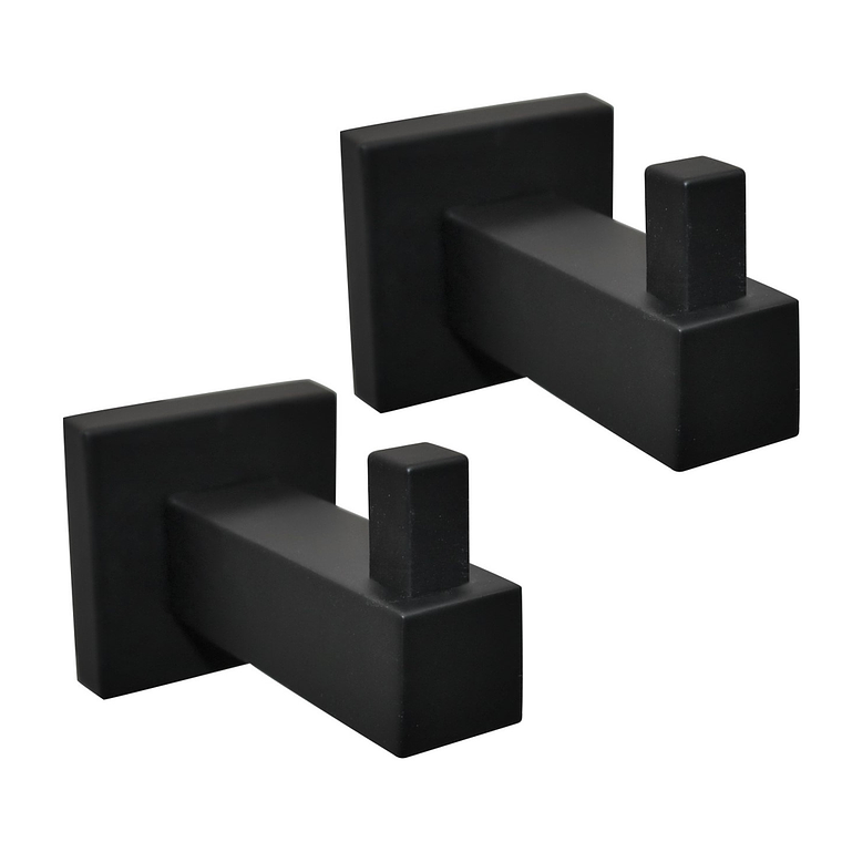 Pack de 2 percheros Metálicos, Negro 1