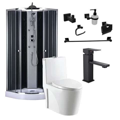 Combo Neptuno SPA (Cabina+ WC+Grifería+Accesorios)