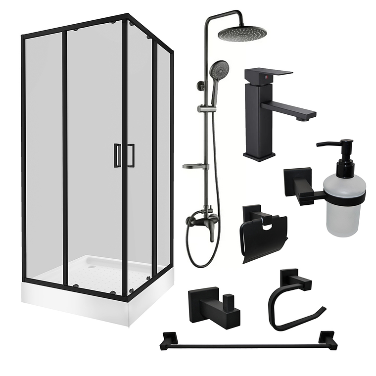 Combo renueva tu baño II (Cabina 90x90 + Columna+Accesorios+Grifería) 1