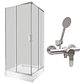 Pack Cabina de ducha 90x90 + Grifería Metálica - Miniatura 1