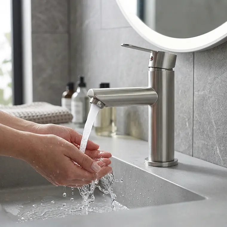 Monomando Lavamanos Línea Modern Inox Taumm 3