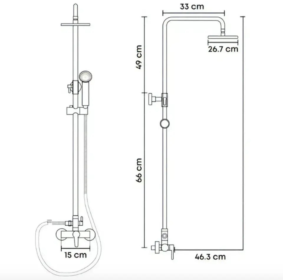 Columna de Ducha con Monomando 3 Funciones 2