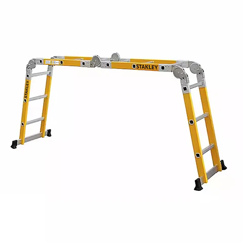Escalera Stanley Articulada Dieléctrica 150Kg 4x3