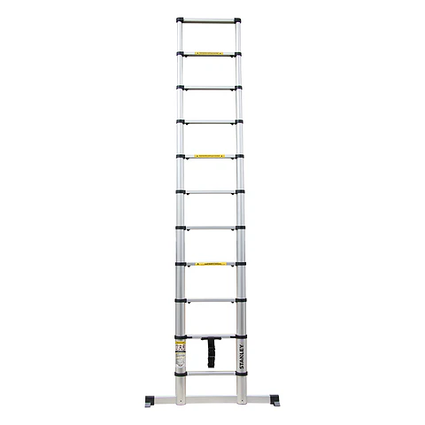 Escalera Stanley Telescópica SoftClose 3,2mt 11 escalones + estabilizador