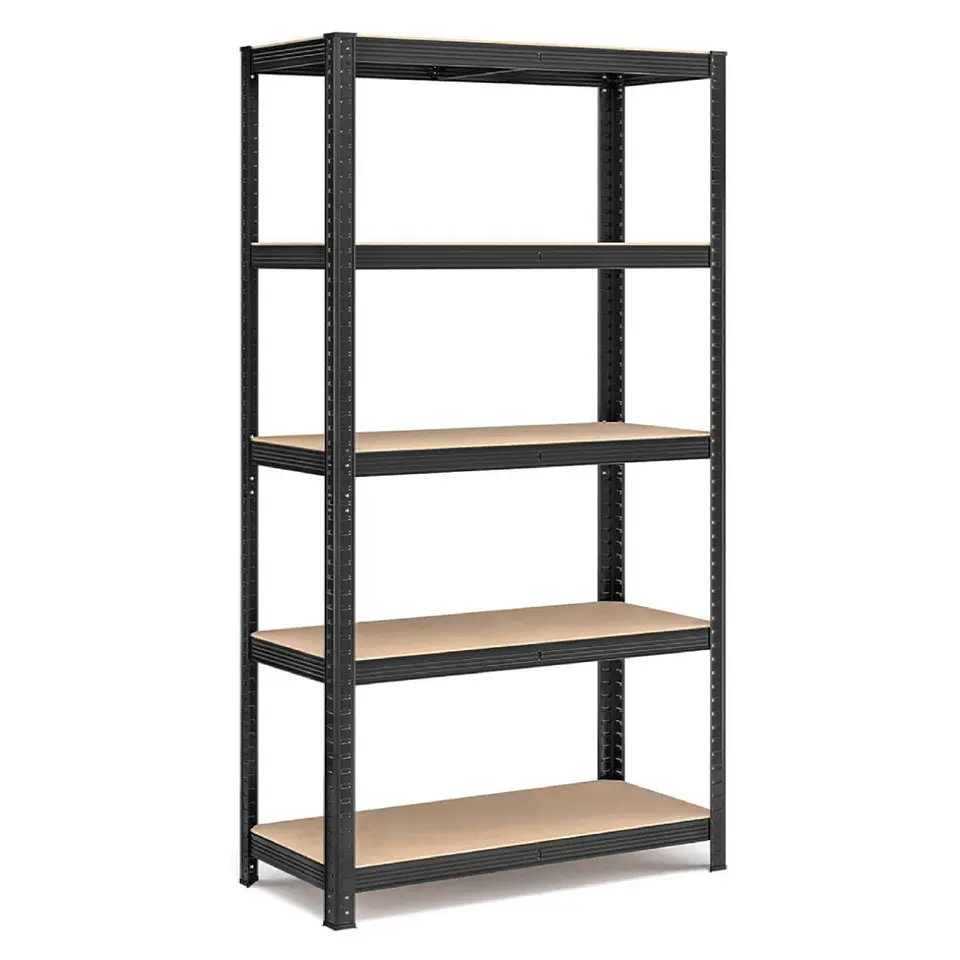 Estante Rack Metálico Negro 90x40x180cm, 5 Repisas,  175kg 1