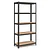 Estante Rack Metálico Negro 70x30x150cm, 5 Repisas, 175kg