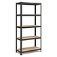 Estante Rack Metálico Negro 70x30x150cm, 5 Repisas, 175kg - Miniatura 1
