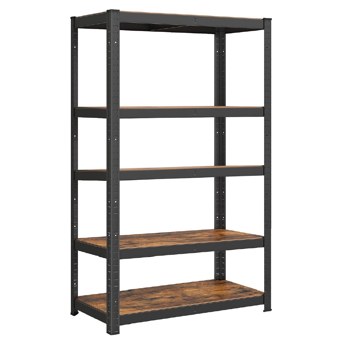 Estante Rack Metálico Negro 180x90x40cm, 5 Repisas, 200kg