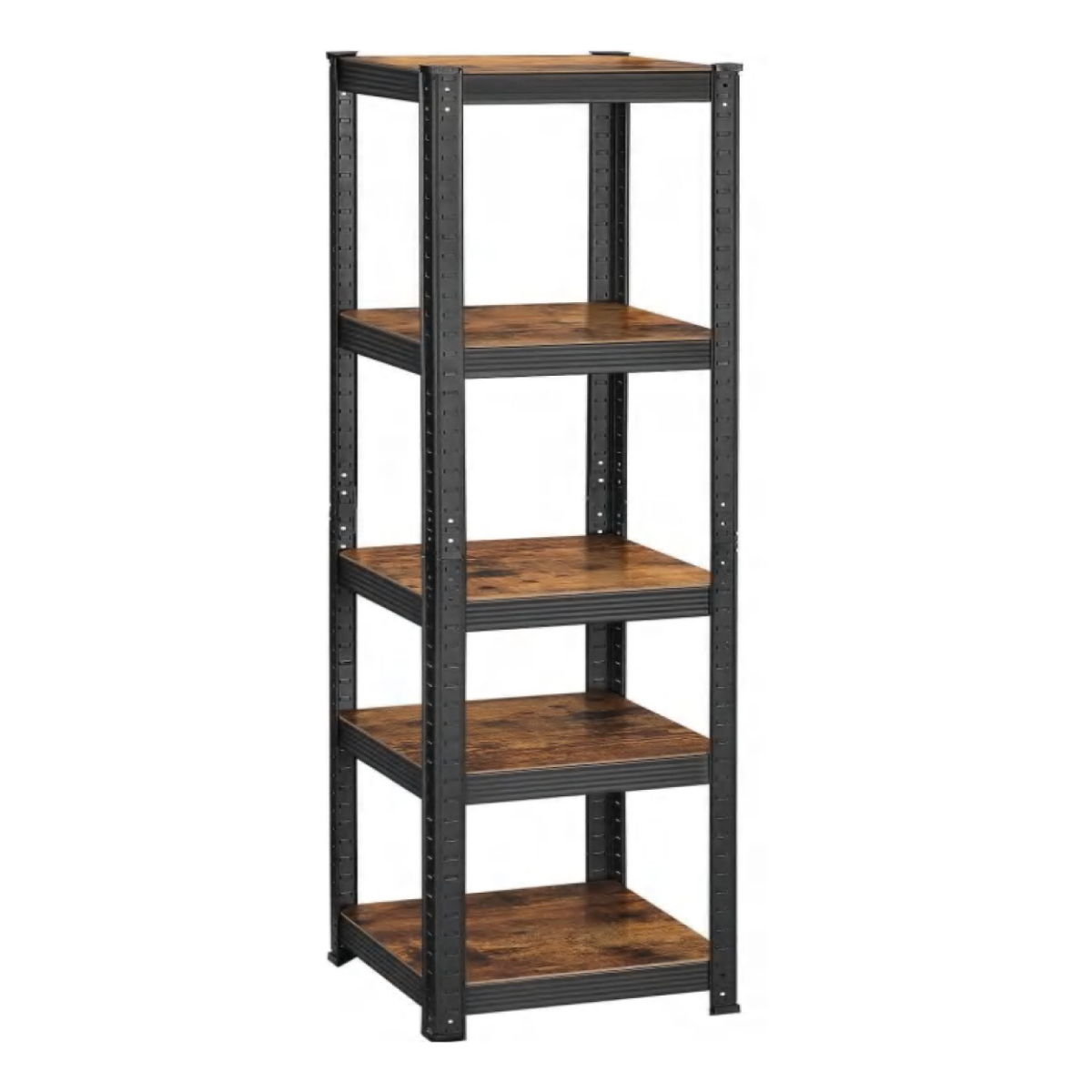 Estante Rack Metálico Negro 40x40x180cm,  5 Repisas, 200kg
