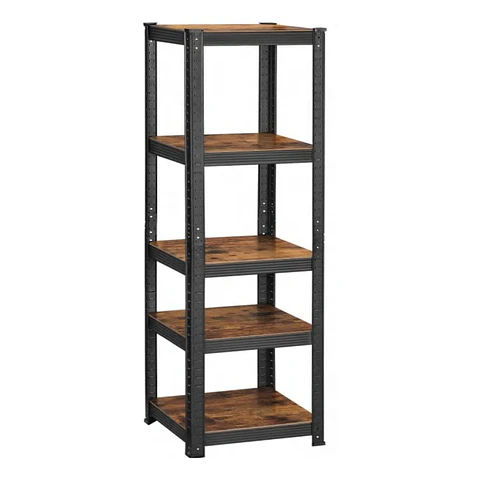 Estante Rack Metálico Negro 40x40x180cm,  5 Repisas, 200kg