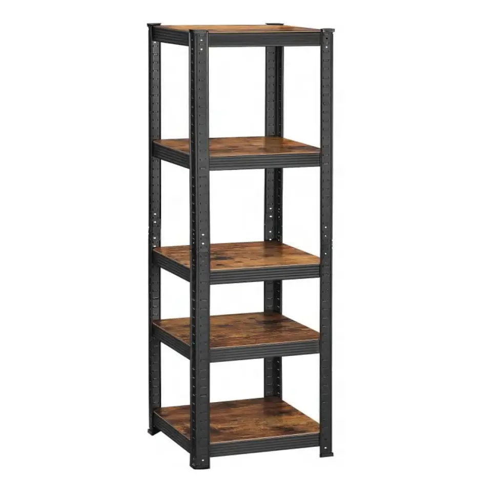 Estante Rack Metálico Negro 40x40x180cm,  5 Repisas, 200kg 1