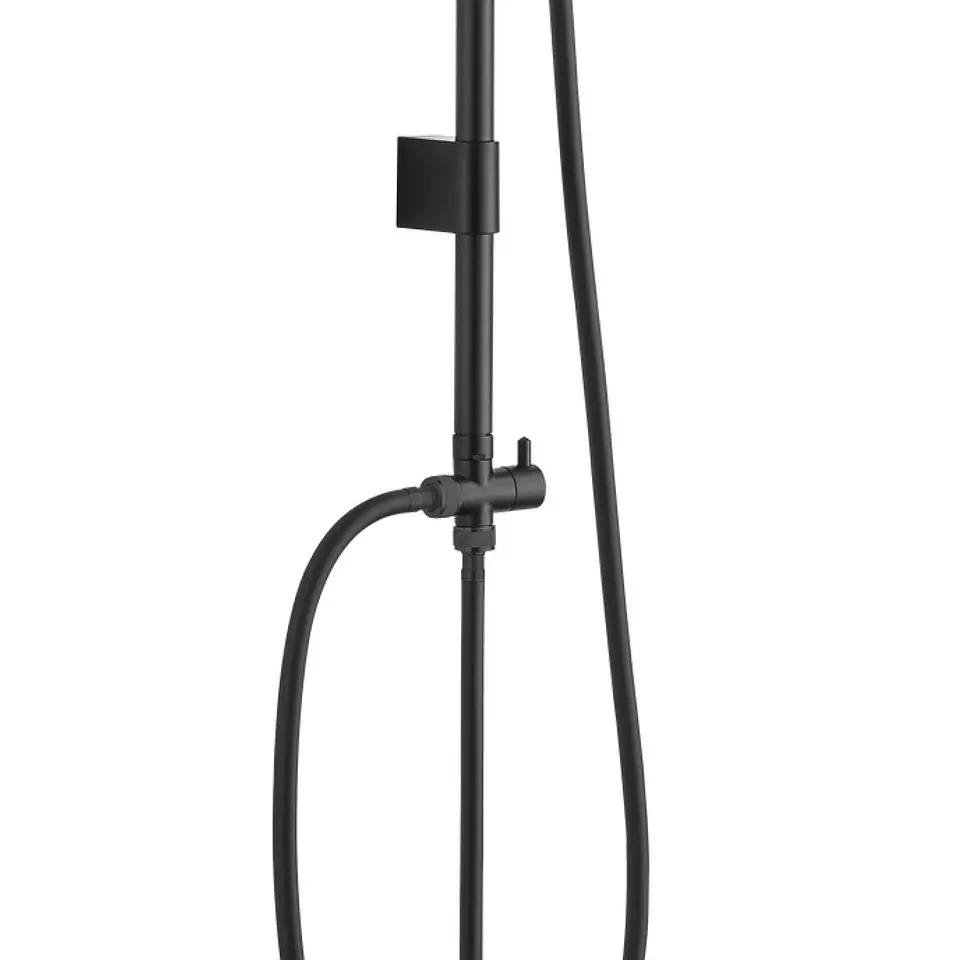 Columna de ducha con Duchador cuadrada Negra 3