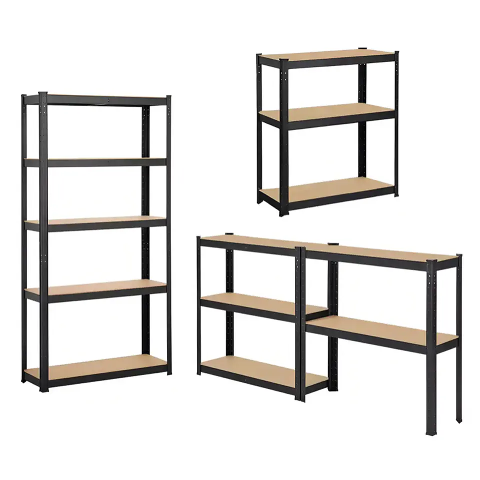 Estante Rack Metálico Negro 70x30x150cm, 5 Repisas, 175kg 4