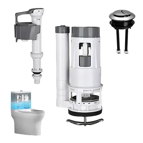Kit de Válvula completo para estanque con Botón WC Fitting