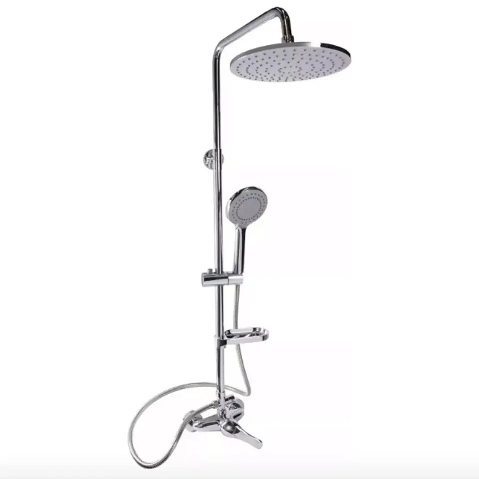 Combo Cabina Elegance 90x90 Curva + Columna de Ducha 3 Funciones 4
