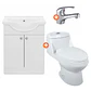 Combo Vanitorio Alaska 60cm + WC One Piece + Grifería Lavatorio - Miniatura 1