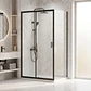 Combo Cabina Rectangular 120x90 + Columna de Ducha Negra 3 Funciones - Miniatura 2