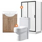 Combo Baño Completo: Cabina 120x90 + Vanitorio Lenga + WC One Piece - Miniatura 1