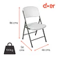 Pack de 4 Sillas plegables Alta Resistencia DOER Uso Rudo, 180Kg - Miniatura 3
