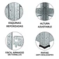 Estante Esquinero Galvanizado 75x40x180cm,  5 Repisas, 200kg - Miniatura 3
