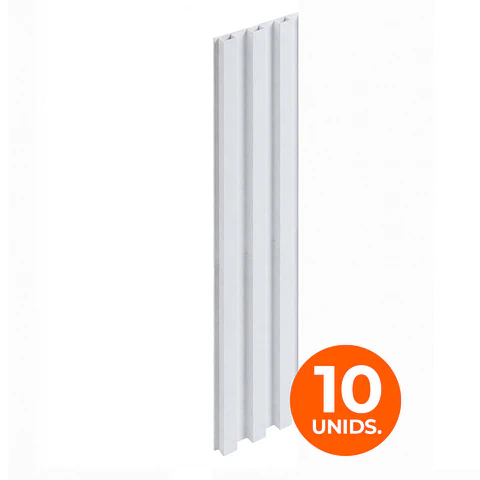 Wall Panel WPC Decorativo Blanco Polar, 240x16, 22mm, Caja 10 Unids.
