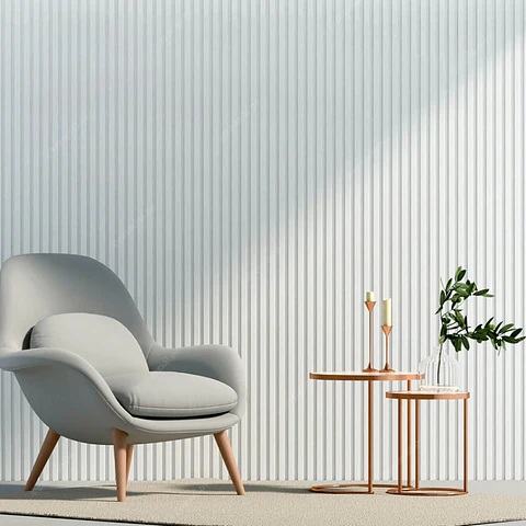 Wall Panel WPC Decorativo Blanco Polar, 240x16, 22mm, Caja 10 Unids.