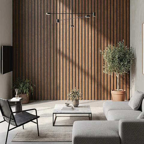 Wall Panel WPC Decorativo Roble Ahumado, 240x16, 22mm, Caja 10 Unids.