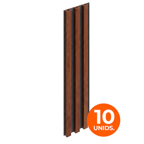Wall Panel WPC Decorativo Nogal Imperial, 240x16, 22mm, Caja 10 Unids.