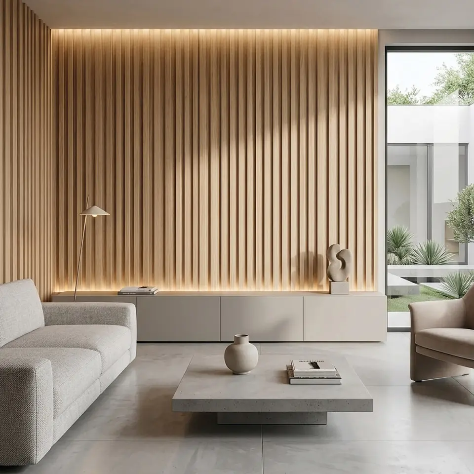 Wall Panel WPC Decorativo Cedro Arena, 240x19,5cm x 12mm, Caja 10 Unids. 2
