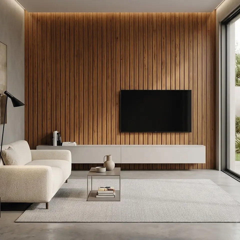Wall Panel WPC Decorativo Roble Miel, 240x19,5cm x 12mm, Caja 10 Unids. 2