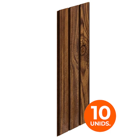 Wall Panel WPC Decorativo Roble Miel, 240x19,5cm x 12mm, Caja 10 Unids.